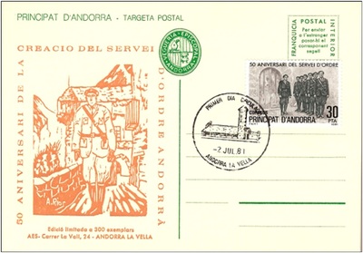 Doc 12 - carte postale en franchise intérieure