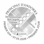 Cachet 70 ans Timbres Europa