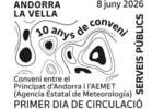 cachet 1er jour BE Conveni Andorra AEMET