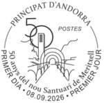 Cachet 50 ans du nouveau sanctuaire de meritxell